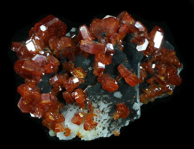 Shiny Red Vanadinite Crystals - Morocco #32334